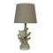 Sea Turtle Coral Table Lamp 17 Inch Resin Coastal Accent Light with Shade